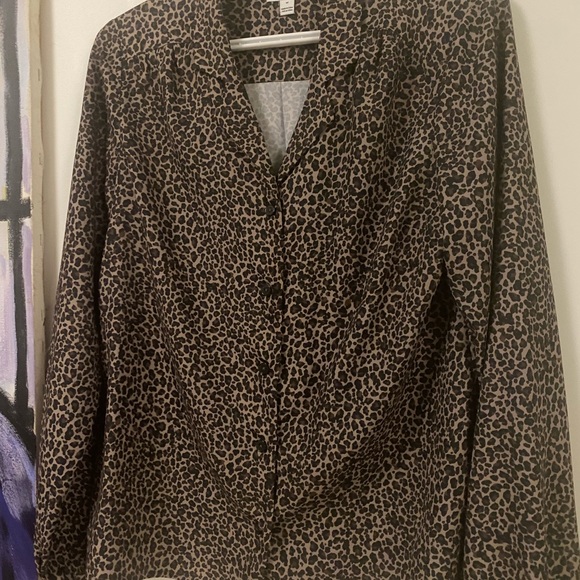 Leopard Print Frank and Oak Blouse - Picture 3 of 6